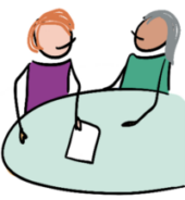 Unterhaltung am Tisch